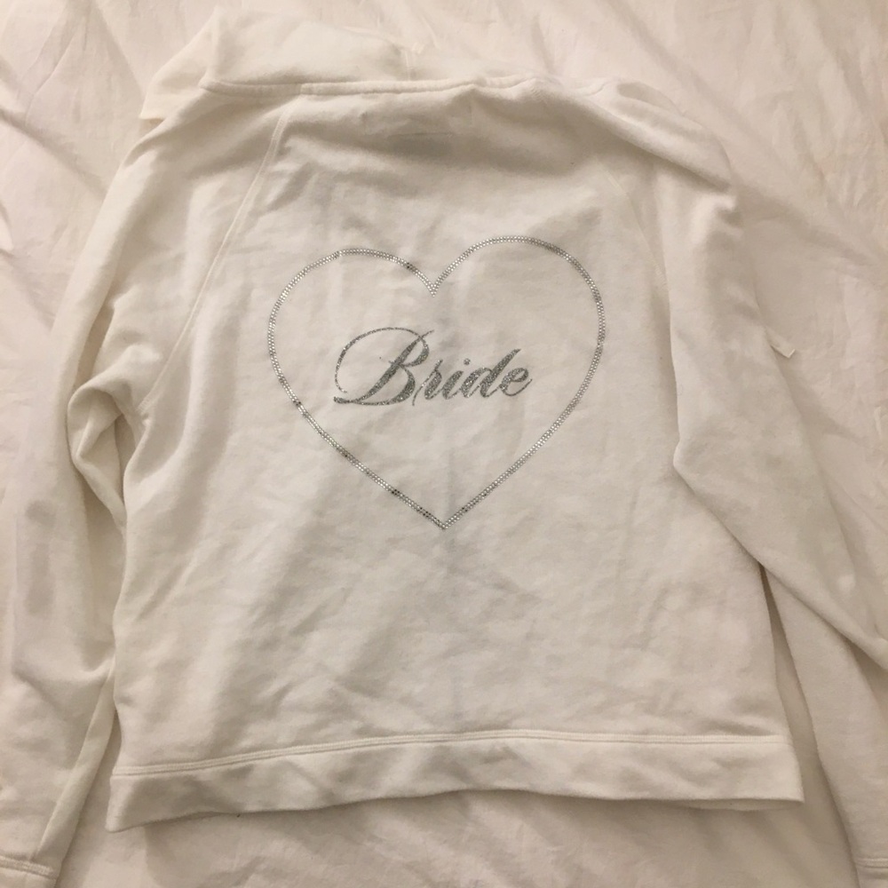 Victoria's Secret White Zip-Up Hoodie
